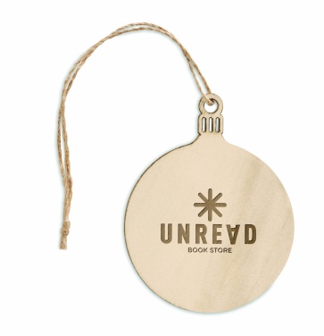 Logotrade promotional merchandise image of: Wooden Tree bauble hanger
